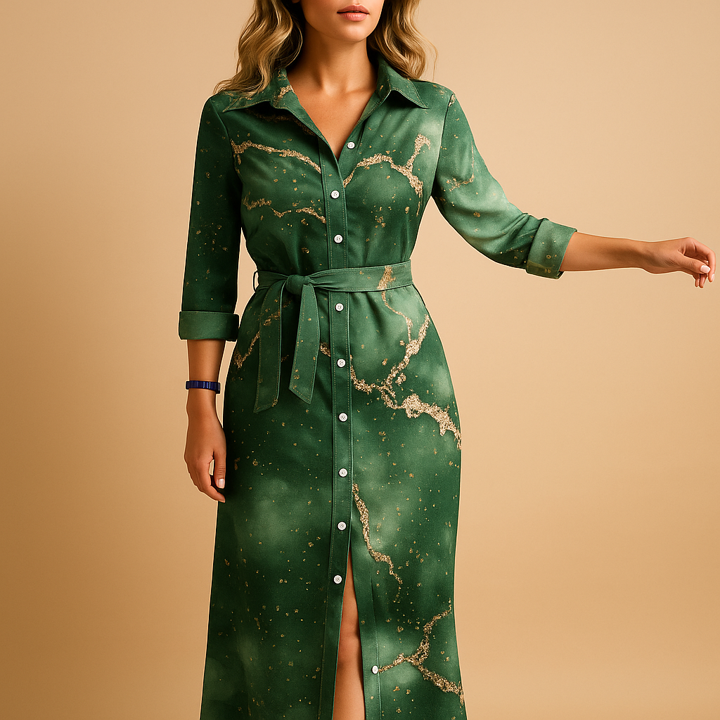 Long summer dress for women with loose fit and breathable fabric, perfect for beach days, summer outings, and evening walks.